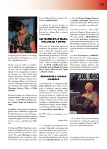 Article sur le bandonéon (4) paru dans la revue Tout Tango n° 12 Juillet-Août-septembre 2007 - 2ème page