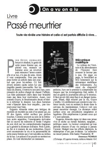 Critique du livre l'échange de Eugenia Almeida dans La Salida n° 101 - Décembre 2016